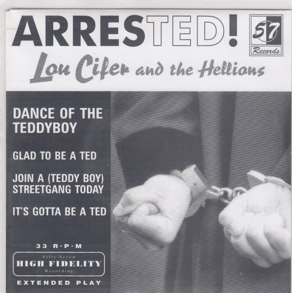 LOU CIFER & THE HELLIONS - ArresTED 7"EP 2nd Hand